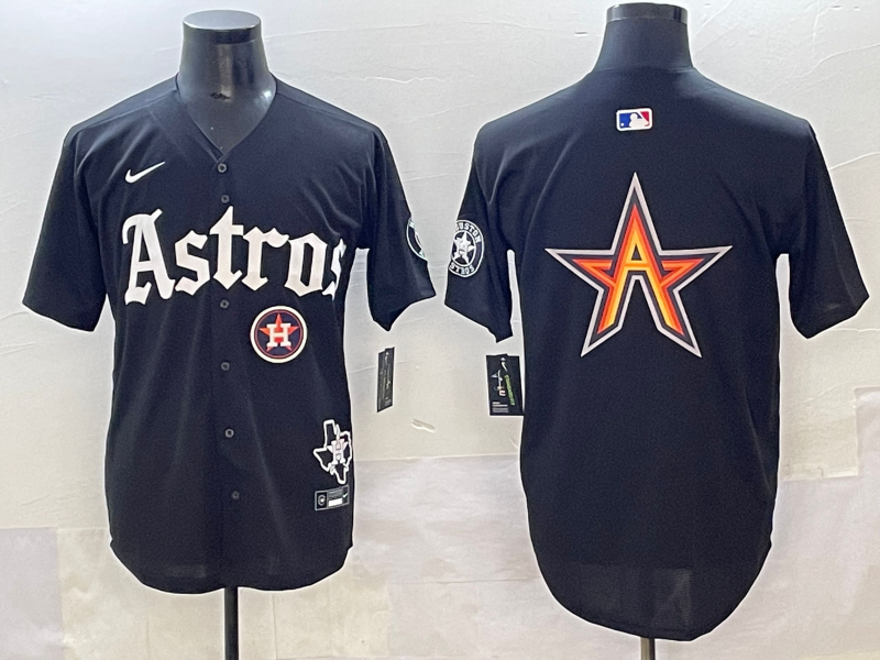 Men Houston Astros blank black MLB Nike 2025 jersey style 15
